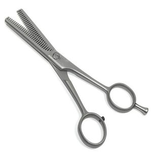 Tijeras de entresacar para barbería, con revestimiento de papel azul, hechas con acero inoxidable alemán, tijeras profesionales de alta calidad - Product Image 5