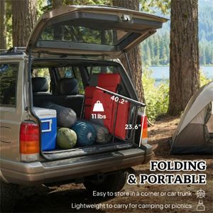 Set di Due Sedie Pieghevoli Rosse per Terrazza, Poltrone per Campeggio e Arredamento da Giardino - Product Image 4