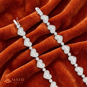 Collar de Plata de Ley 925 con Eslabones de Corazón de Moissanita, Cadena de Joyería de Moda, Estilo Nueva York, Colgante Elegante y Chic para Mujer y Hombre - Product Image 2