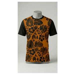 เสื้อยืดกีฬาคอกลมลายดอกไม้แฟชั่น ผลิตตามสั่งจากโพลีเอสเตอร์ สำหรับผู้ชาย - Product Image 1