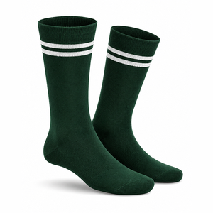 Custom Manufacturer Crew <b>Socks</b> with <b>White</b> Stripe Design Premium Comfort Sports and Casual Wear - Product Image 3