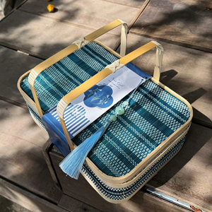 Cesta de Regalo de Bambú Natural, Diseño Tejido a Mano para una Presentación de Regalo de Lujo - Product Image 1
