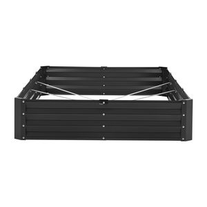 Fioriera Rialzata Grande da Esterno in Metallo Zincato 8 x 4 x 1 piedi con Fondo Aperto e Funzionalità Anti-Parassiti - Product Image 6