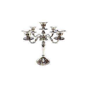 Candelabros de 5 brazos con acabados brillantes, candelabro decorativo elegante, portavelas de Metal para fiesta de boda, decoración festiva - Product Image 1