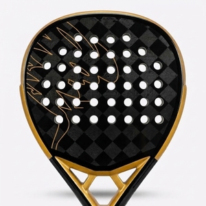 Raquette de padel Janoon Sports JPR-8761 Teardrop en fibre de carbone légère, poignée en mousse EVA antidérapante, section transversale de 24 mm, cordage 16x19/20 - Product Image 3