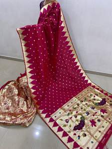 ผ้าไหมบานาราสีแท้ พร้อมลายปักดิ้นทอง ซารีแบบดั้งเดิม ผ้าปาลูหนาหรูหรา ไม่ยับ แห้งเร็ว เหมาะสำหรับงานปาร์ตี้ งานแต่งงาน ผ้าไหมอินเดีย - Product Image 6