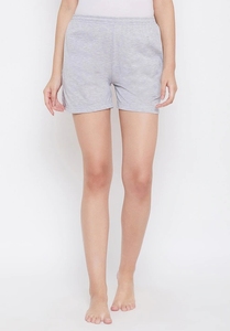 Shorts de Algodón Tejido Rosa para Mujer, con Bolsillos, Cintura Elástica, Corte Regular, Color Sólido, Transpirables, Cintura Media - Product Image 4