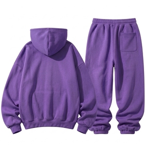 SUQAINA FASHION GARMENTS Chándal Informal con Capucha, Talla Personalizada, Ropa Urbana Color Granate Sólido, Servicio OEM, Chándal Masculino de Alta Calidad y Ecológico - Product Image 2