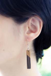 Boucles d'oreilles en bois, matériau naturel, faites à la main, bijoux fantaisie légers, accessoires pour femmes, pour la vente en gros aux boutiques et la fabrication de bijoux - Product Image 2