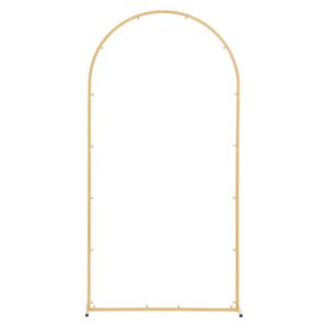 Supporto per fondale ad arco in metallo dorato stabile 6,6 x 3,3 piedi, facile da montare, a forma quadrata, per matrimoni ed eventi di compleanno, 1 pezzo - Product Image 4