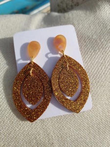 Boucles d'oreilles en résine pour vendeurs en ligne, qualité e-commerce, finition lisse, prix d'usine en gros - Product Image 3