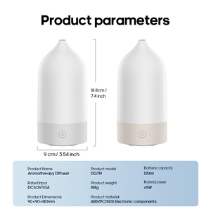Le plus récent diffuseur d'huile essentielle 120ml humidificateur d'air USB à ultrasons coloré veilleuse conception muette diffuseurs d'arôme pour chambre Hote - Product Image 6