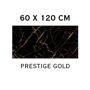 Baldosas de Porcelana Dorada Prestige de 60x120 cm, Acabado Brillante, Imitación de Piedra, Baldosas Contemporáneas para Interiores - Product Image 1