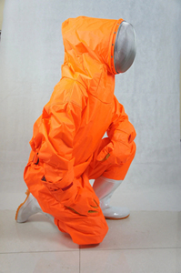 Combinaison de travail haute visibilité orange ignifuge avec coutures soudées et capuche en maille pour la protection contre le feu - Product Image 6