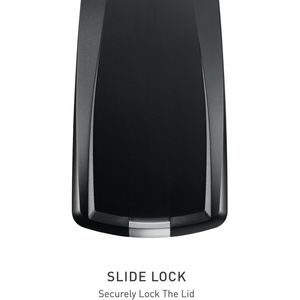 Cestino per Rifiuti da Cucina Slim da 40 Litri/10,6 Galloni con Chiusura a Scorrimento Sicura in Plastica Nera - Product Image 4