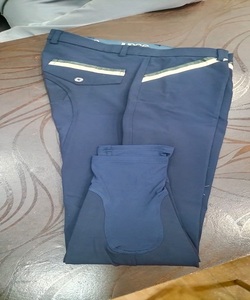 Pantalones de equitación azules antideslizantes con agarre, pantalones de montar elásticos tipo Jodhpur para entrenamiento a caballo, Kanpur - Product Image 3