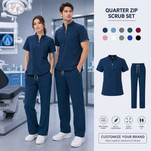 Nuevo Conjunto de Uniforme Médico para Mujer, Pantalones Jogger Elásticos, Uniforme de Hospital, Tela Tejida, Detección de Agujas, Servicio OEM, Logotipo Personalizado - Product Image 3