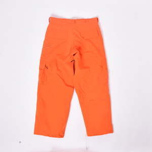 Hot Selling Bright Orange Waterproof Snow Pants with Warm Lining <b>Cargo</b> Zipper Pockets Front Fly and Straight Bottom - Product Image 1