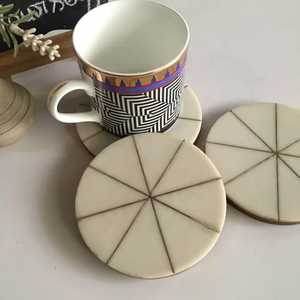 Elegant Resin Coaster Set with Artistic Patterns for Coffee <b>Mugs</b> and Tea Cups with Stylish Table Protection for Everyday Home Us - Product Image 1