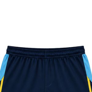 Shorts de basket-ball bleu marine et jaune pour hommes, uniforme sportif, tenue d'équipe athlétique, vêtements d'entraînement, vêtements de match, vêtements de performance - Product Image 4