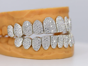 Embreld 10K oro sólido dientes parrilla diamante moissanite grillz Provence personalizado grillz fiesta regalo decoración estilo de moda - Product Image 3