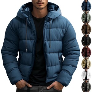 Wholesale Warm Stand Collar Reversible Puffer Jacket Winter <b>Waterproof</b> Windproof <b>Padded</b> Coat Custom Logo Unisex Men Women - Product Image 6