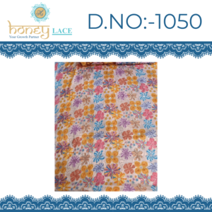 Tissu crêpe naturel HONEY LACE de haute qualité, non tissé, tricoté chaîne, poids moyen, polyester/nylon/métallique, avec motifs floraux/perles, pour mariage - Product Image 3