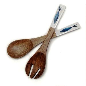 Accesorios para Manualidades, Juego de Servidores de Ensalada de Acacia, Ecológico, Apto para Lavavajillas, Utensilios para Ensalada, Cocina, Hecho en India - Product Image 4