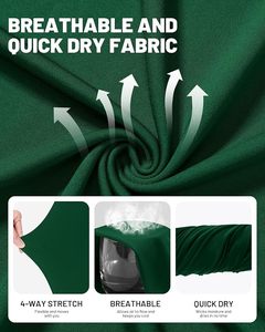 Polo Oxford à manches courtes vert uni pour homme, respirant, décontracté - Product Image 6