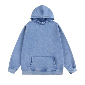 Sweat-shirt à capuche unisexe surdimensionné, couleur unie, en molleton français, décontracté, pour l'automne, coupe classique, avec poche - Product Image 2