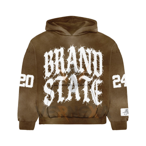Heavyweight Cotton Oversized Baggy Tracksuit Distressed Patch Acid Wash Vintage <b>Sweatpants</b> <b>Set</b> Oem Two Piece Sweatsuits - Product Image 2