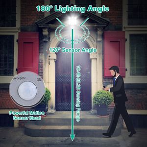 Lampada Solare da Esterno a 72 LED con Sensore di Movimento PIR, Telecomando, Impermeabile IP45, Illuminazione Wireless per Sicurezza Garage - Product Image 4