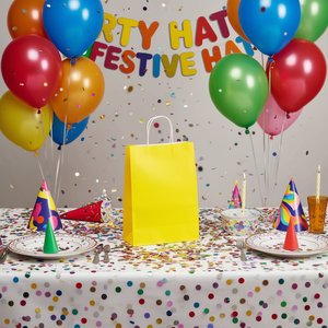 Bolsa de Regalo ILAN 15x8x21cm Amarilla para Fiestas - Product Image 3