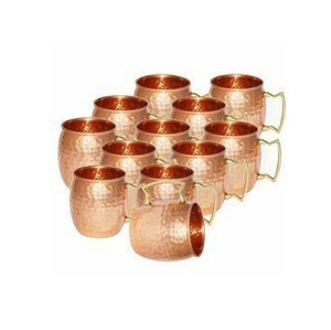 Juego de Vasos Moscow Mule de Cobre Martillado Hechos a Mano, Ideales para Bares en Casa - Product Image 3