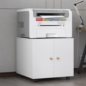 White 2-Door Steel Copier Cabinet Mobile Pedestal File Stand for Office Furniture & Printer Stand - Product Image 4