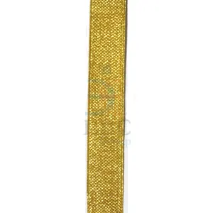 批发法国金条金属丝金色编织物定制聚酯薄膜编织物金银金属Laurex蕾丝编织物装饰