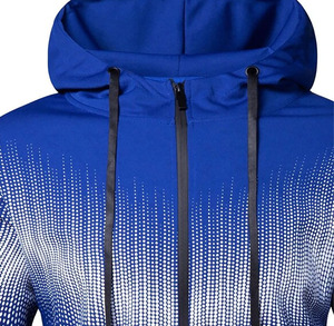 Ensemble de survêtement bleu personnalisé pour homme avec veste à fermeture éclair intégrale et pantalon de jogging – Fabricant de vêtements de sport athlétiques au Pakistan - Product Image 6