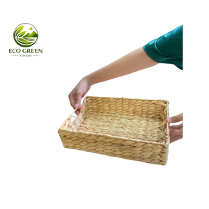 Woven Water Hyacinth Organizer <b>Basket</b> with Fabric Insert for Household <b>Storage</b> 2026 Handmade Clean Lifestyle - Product Image 6