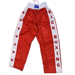 Pantalon de boxe unisexe uni, couleur personnalisée, respirant, séchage rapide, 100% polyester, logo personnalisé, taille S-4XL, vêtements d'arts martiaux - Product Image 2