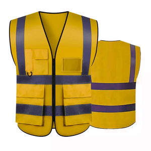Red Reflective Safety Vest with <b>Adjustable</b> <b>Straps</b> and Multiple Pockets for High Visibility Workwear - Product Image 5