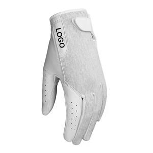 Guante de Golf Premium de Cuero Genuino Blanco para Mano Derecha, Transpirable, Antideslizante, con Cierre de Tirón, Unisex, para Deportes de Alto Rendimiento - Product Image 1