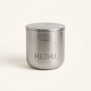 Elegant Minimalist Stainless Steel <b>Candle</b> Jar With Lid Sleek Metal <b>Candle</b> Vessel For DIY Scented <b>Candle</b> Making Industrial <b>Gifts</b> - Product Image 1