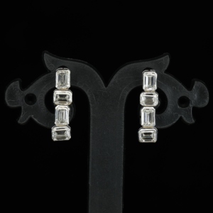 VVS D Color Moissanite <b>Stud</b> Earrings with Claw Setting Freshwater Pearl 18k Gold Plated Over <b>Silver</b> for Women Party Occasion - Product Image 1