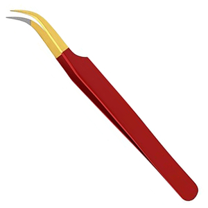 Juego de Pinzas para Pestañas de Acero Inoxidable Profesional con Logotipo Personalizado, Pinzas de Punta Suave para Aislamiento y Aplicación en Extensiones de Pestañas - Product Image 4