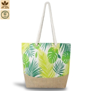 Bolsa de Playa de Lona Personalizada con Asas de Cuerda 45x35x14 cm, Logotipo Impreso, Fabricante Mayorista, OEM, ODM, Marca Privada - Product Image 1