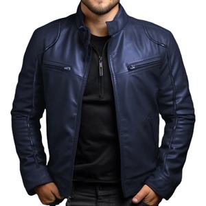 Vestes en cuir pour hommes personnalisées 2025, tissu en toile respirant, séchage rapide, haute qualité, design décontracté et tendance - Product Image 1