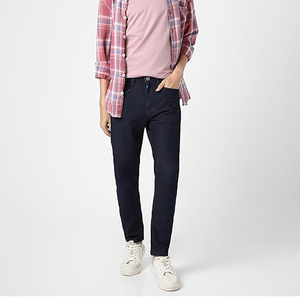 Pantalones Vaqueros Negros para Hombre, Corte Recto y Ajustado, Calidad Premium, Oferta, Casuales, Personalizados, Color Sólido, Ropa Exterior de Mezclilla Profesional - Product Image 1