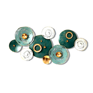 Décoration murale moderne de luxe en métal doré 3D, sculpture murale artisanale en fer en forme de grande feuille de lotus pour salon, hôtel, ornement - Product Image 6