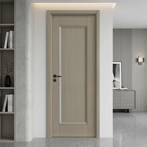 Puertas de Dormitorio de Diseño Moderno en MDF, Resistentes a la Humedad, para Apartamentos y Hoteles, Acabado Económico en PVC, Personalizadas de Fábrica - Product Image 4