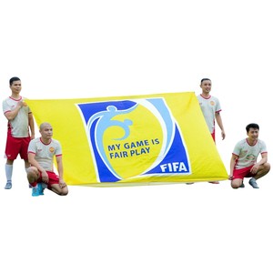 Banderas Rectangulares de Poliéster Kim, Bandera Promocional Colgante con Asta de Aluminio, Impresión Digital, Modelo Duradero ATF01, Bolsa de Papel - Product Image 4